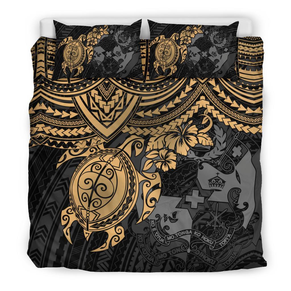Tonga Polynesian Duvet Cover Set - Golden Turtle - Polynesian Pride