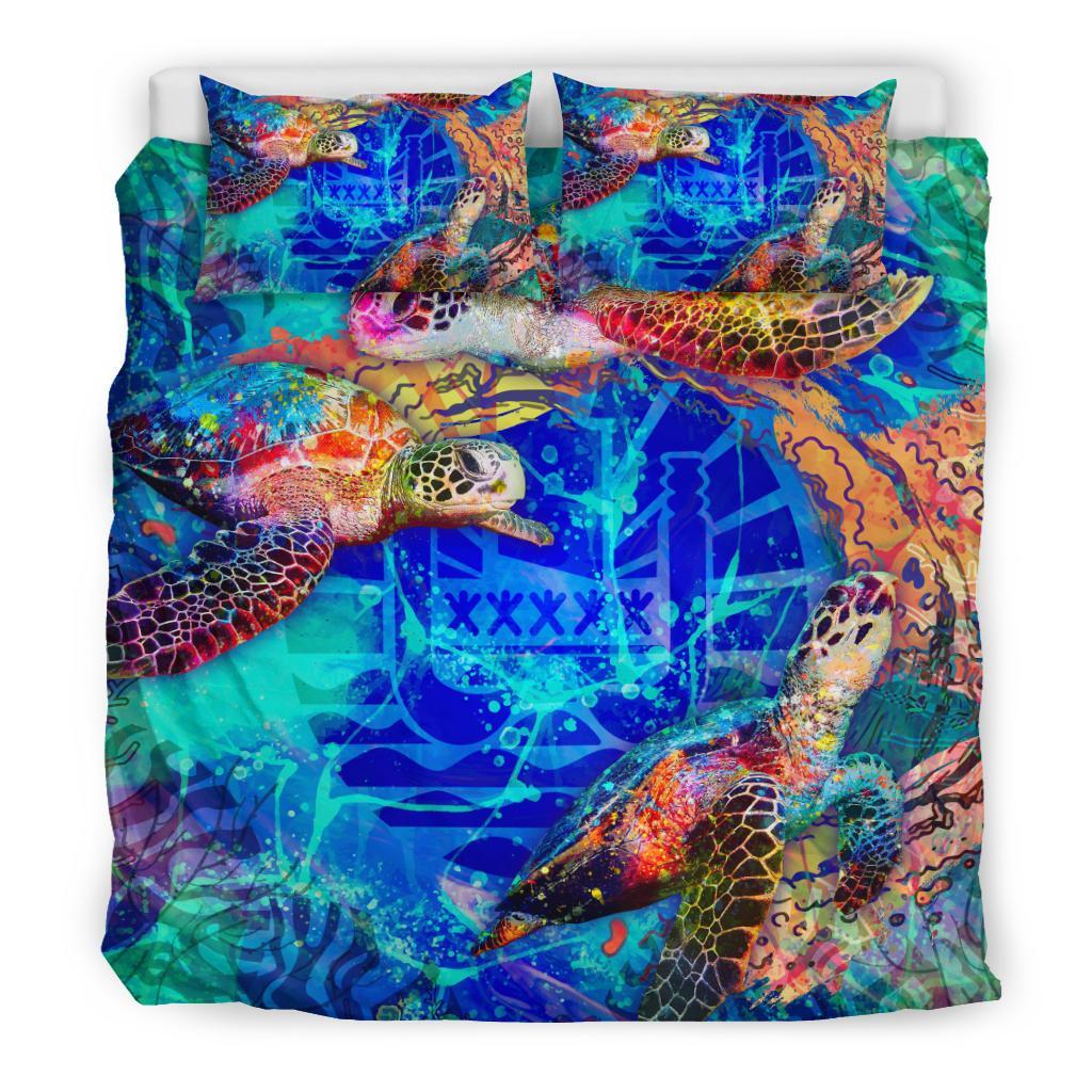 Tahiti Polynesian Duvet Cover Set - Coral Treasure - Polynesian Pride