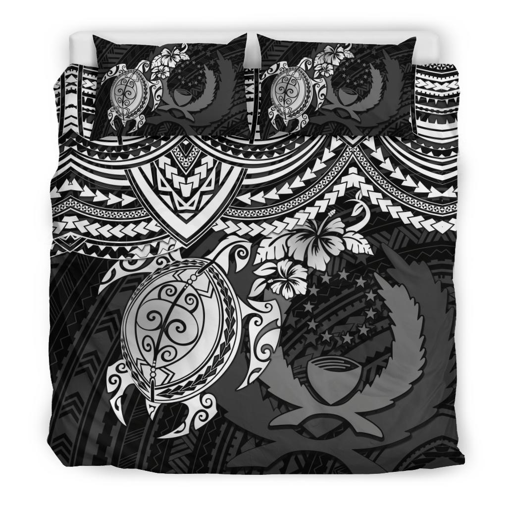 Pohnpei Polynesian Duvet Cover Set - Polynesian White Turtle - Polynesian Pride