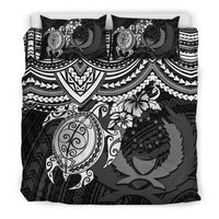 Pohnpei Polynesian Duvet Cover Set - Polynesian White Turtle - Polynesian Pride