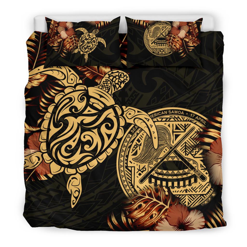 Polynesian Duvet Cover Set - American Samoa Duvet Cover Set Turtle Lucky - Polynesian Pride