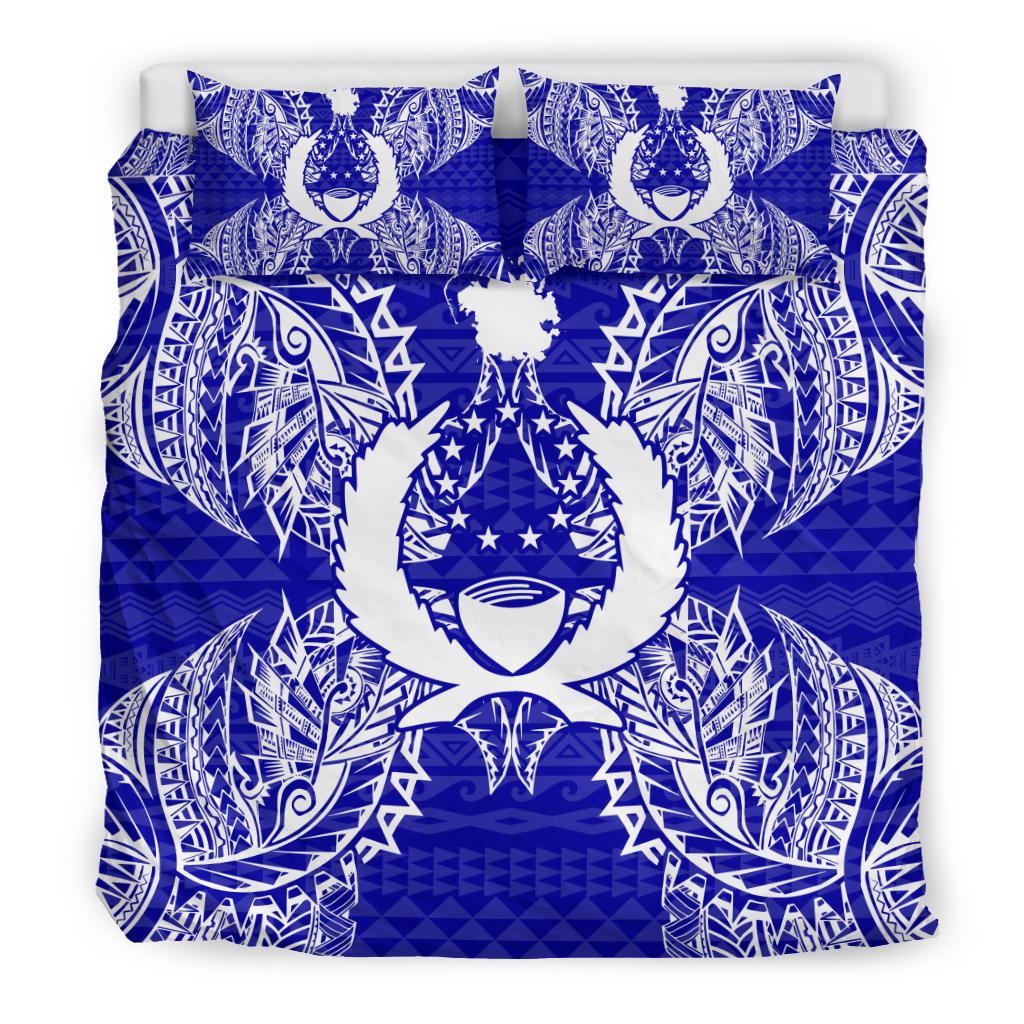 Polynesian Bedding Set - Pohnpei Duvet Cover Set Map Blue - Polynesian Pride