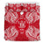 Polynesian Bedding Set - Niue Duvet Cover Set Map Red White - Polynesian Pride