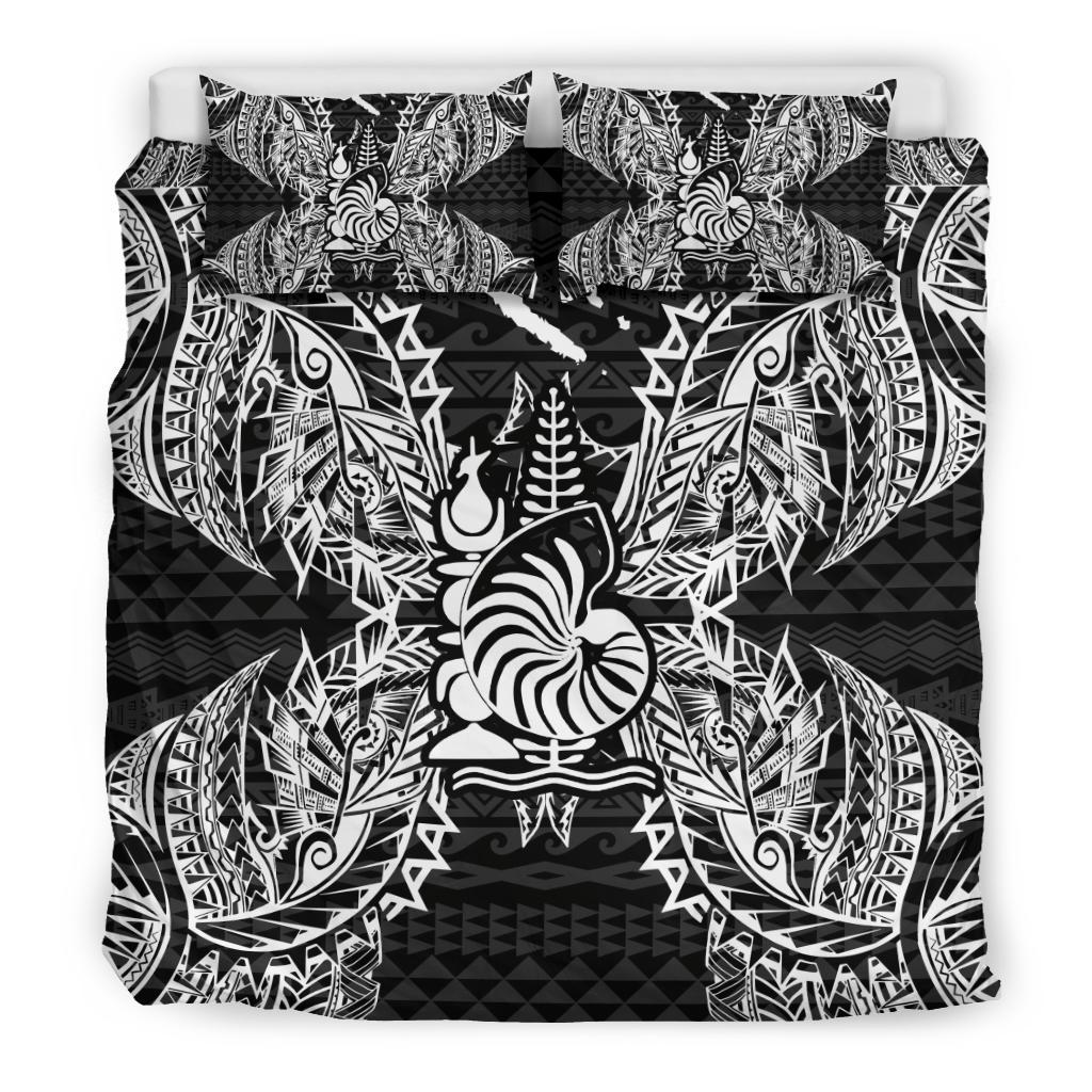 Polynesian Bedding Set - New Caledonia Duvet Cover Set Map Black - Polynesian Pride