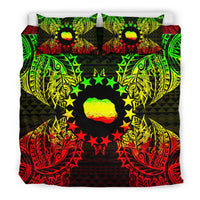 Polynesian Bedding Set - Cook Islands Duvet Cover Set Map Reggae - Polynesian Pride