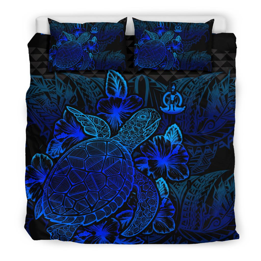 Polynesian Bedding Set - Vanuatu Duvet Cover Set Blue Color Blue - Polynesian Pride