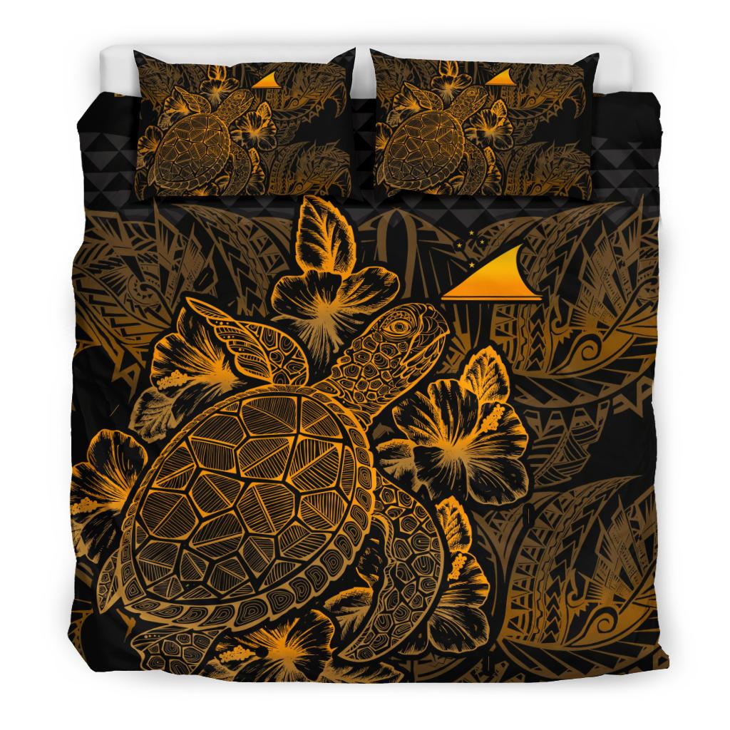 Polynesian Bedding Set - Tokelau Duvet Cover Set Gold Color Gold - Polynesian Pride