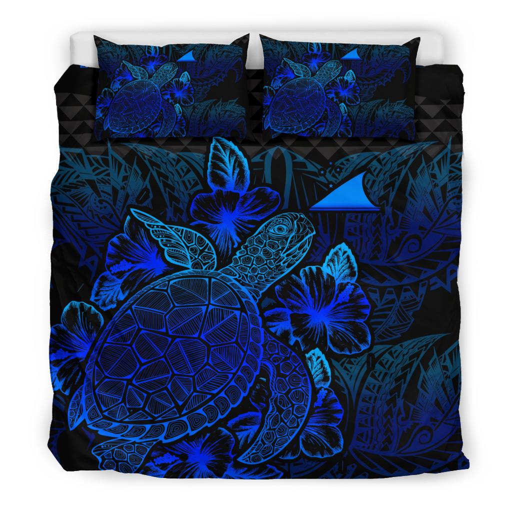 Polynesian Bedding Set - Tokelau Duvet Cover Set Blue Color Blue - Polynesian Pride