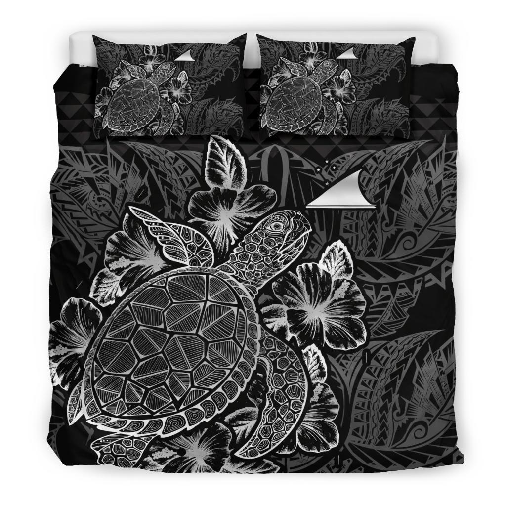 Polynesian Bedding Set - Tokelau Duvet Cover Set Black Color Black - Polynesian Pride