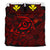 Hawaiian Turtle Hibiscus Plumeria Kanaka Polynesian Bedding Set Red - Soft Style - Polynesian Pride