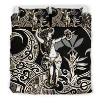 Polynesian Bedding Set - Hawaii Duvet Cover Set Hula Girl White - Polynesian Pride
