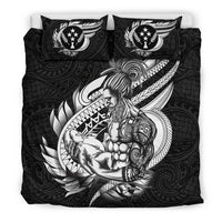 Polynesian Bedding Set - Kosrae Duvet Cover Set Father And Son Black - Polynesian Pride