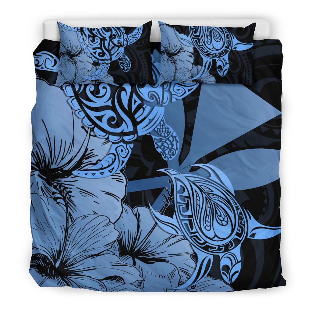 Hawaii Turtle Bedding Set Polynesian Hibiscus Art Ver 2.0 Blue AH - Polynesian Pride