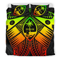 Guam Polynesian Bedding Set - Guam Reggae Seal with Polynesian Tattoo - Polynesian Pride