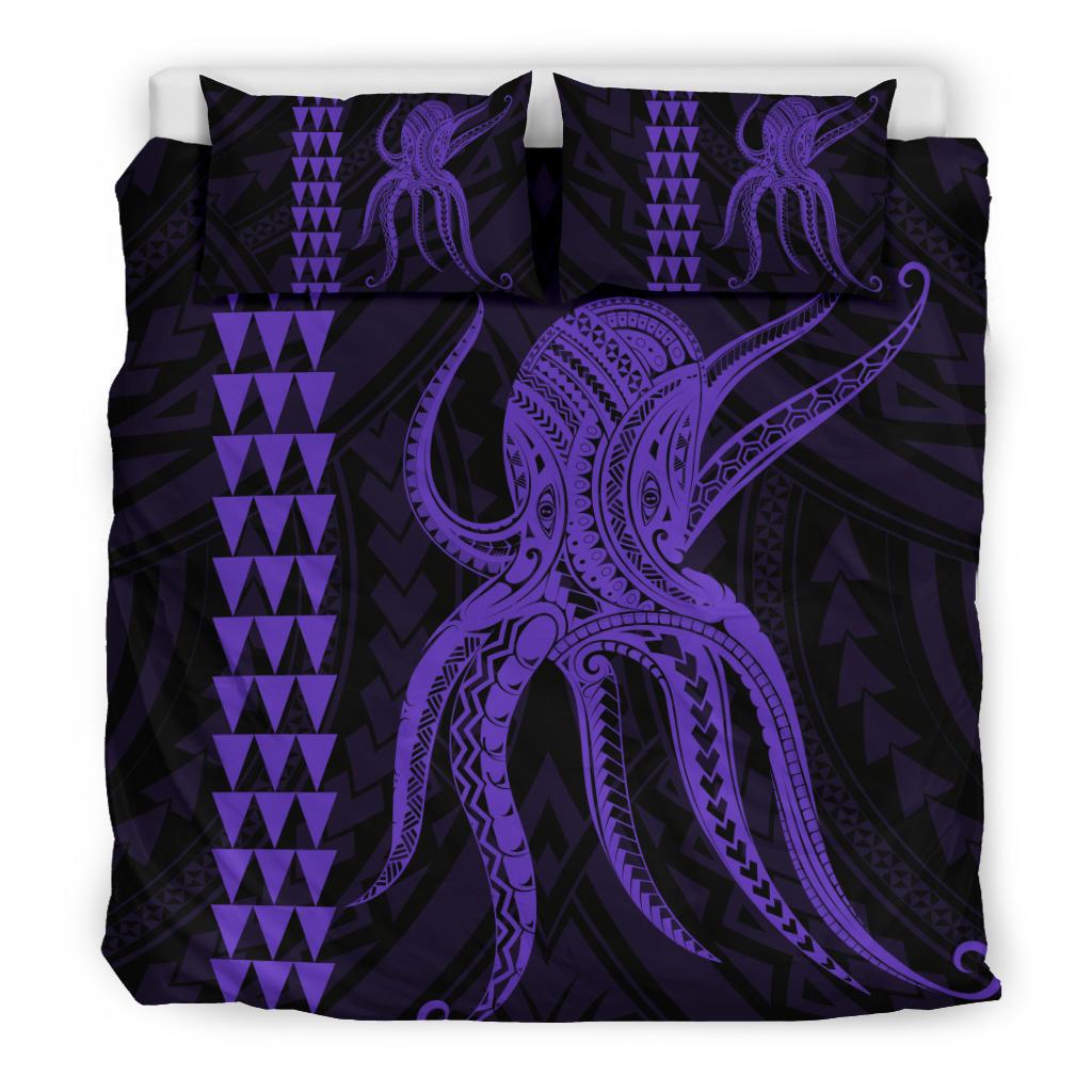 Hawaii Octopus KaKau Polynesian Bedding Set - Purple - Polynesian Pride