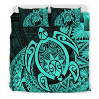 Hawaii Bedding Set - Hawaii Polynesian Turtle Bedding Set - Daria Style Turquoise - Polynesian Pride