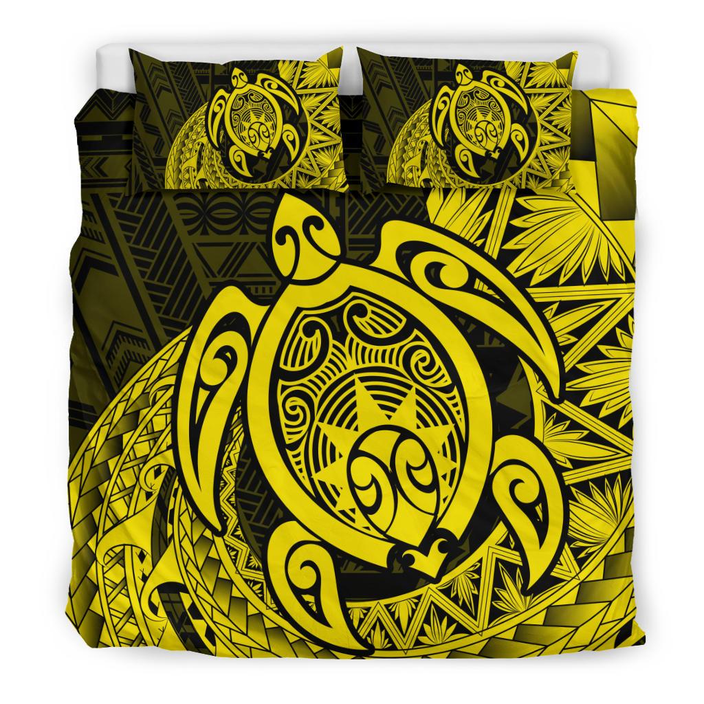 Hawaii Bedding Set - Hawaii Polynesian Turtle Bedding Set - Daria Style Yellow - Polynesian Pride