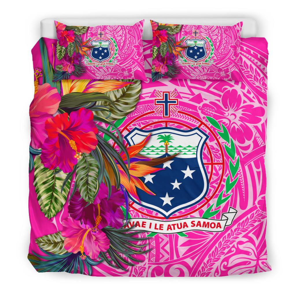 Samoa Bedding Set - Hibiscus Polynesian Pattern Pink Version - Polynesian Pride