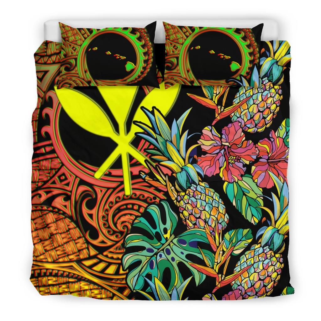 Polynesian Hawaii Bedding Set - Pineapple Hibiscus - Polynesian Pride