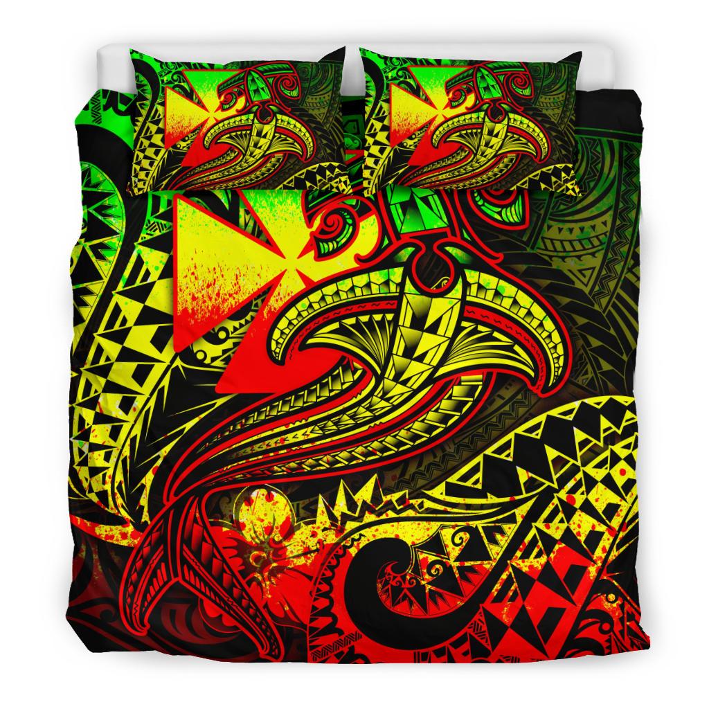 Polynesian Wallis and Futuna Bedding Set - Reggae Shark Polynesian Tattoo - Polynesian Pride