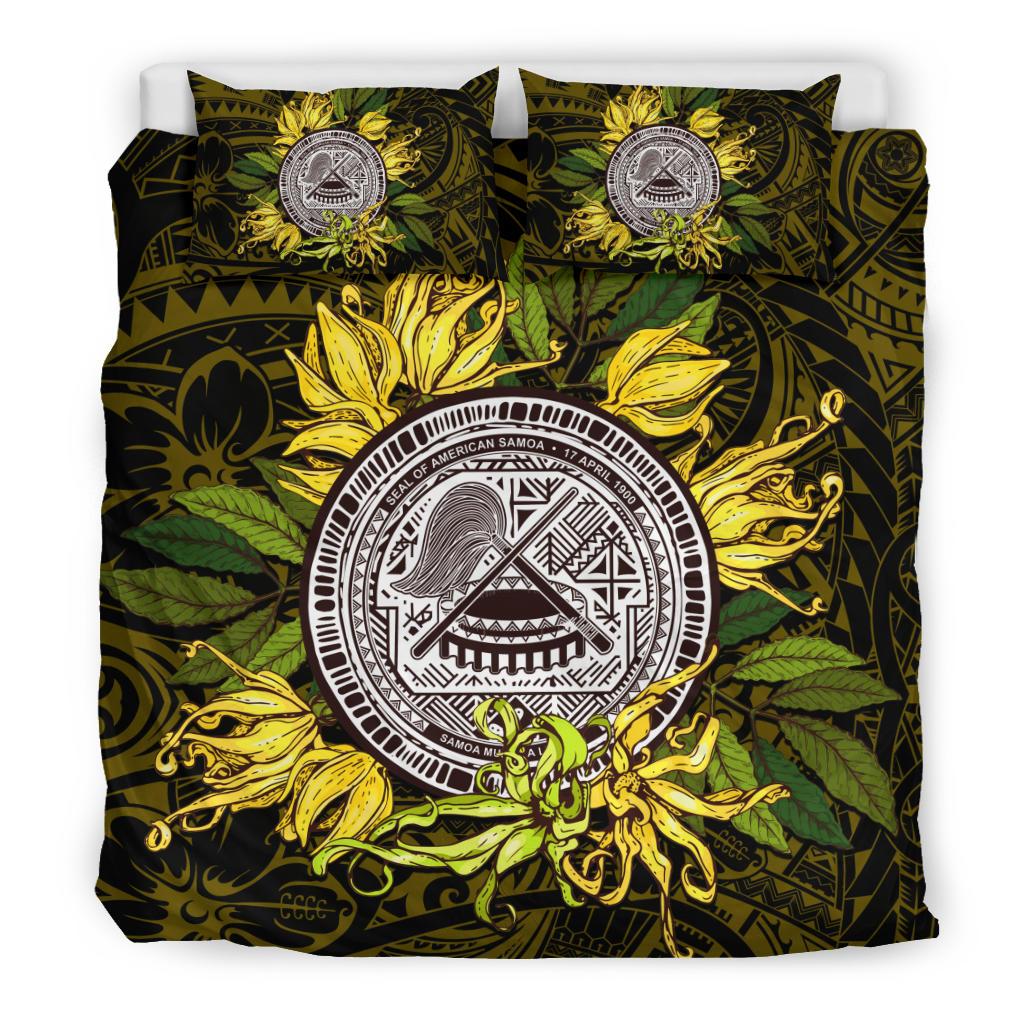 American samoa Bedding Set Ylang Ylang Flowers - Polynesian Pride