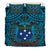 Samoa Bedding Set - Samoa Coat Of Arm, Polynesian Tattoo (Blue) - Polynesian Pride