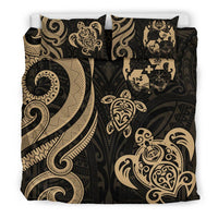Tonga Polynesian Bedding Set - Gold Tentacle Turtle - Polynesian Pride