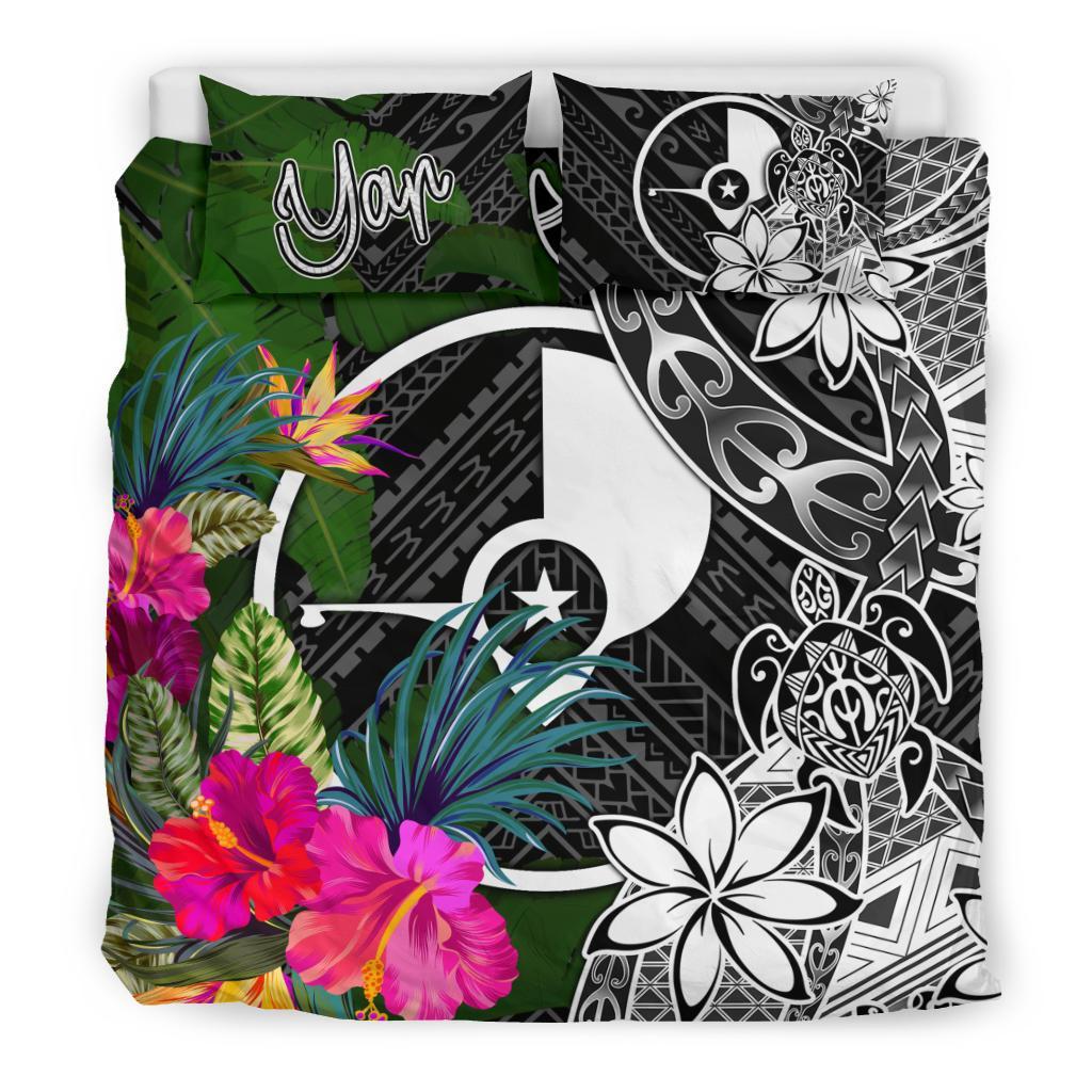 Yap Bedding Set - Turtle Plumeria Banana Leaf - Polynesian Pride