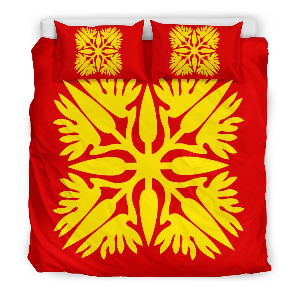 Hawaiian Bedding Set Royal Pattern - Royal - A3 Style - Polynesian Pride