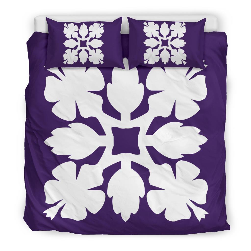 Hawaiian Bedding Set Royal Pattern - Purple - C1 Style - Polynesian Pride