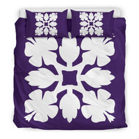 Hawaiian Bedding Set Royal Pattern - Purple - C1 Style - Polynesian Pride