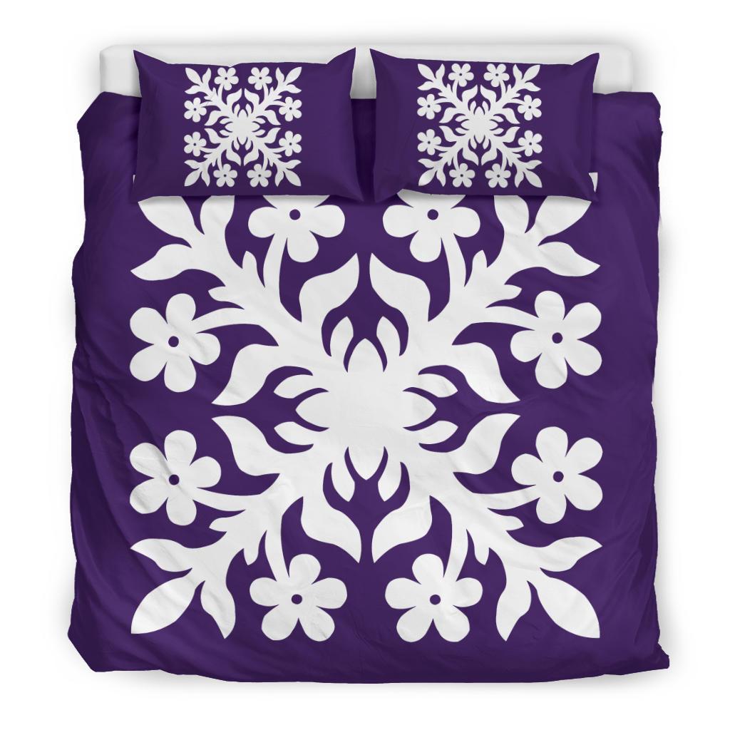Hawaiian Bedding Set Royal Pattern - Purple - C2 Style - Polynesian Pride