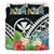 Hawaii Bedding Set - Hawaii Coat of Arms & Polynesian Tropical Flowers White - Polynesian Pride