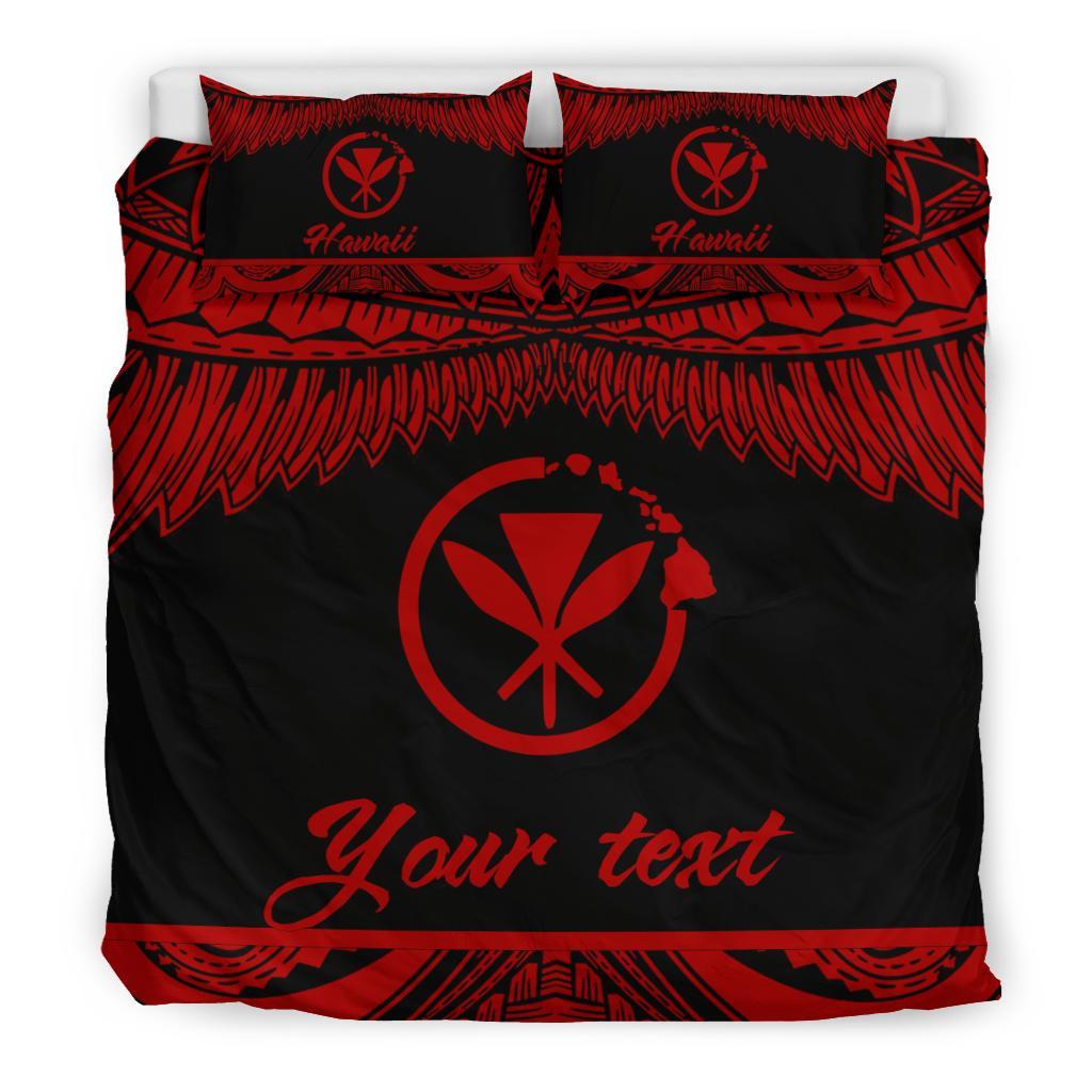 Hawaii Polynesian Custom Personalised Bedding set - Hawaii Pride Red Version - Polynesian Pride