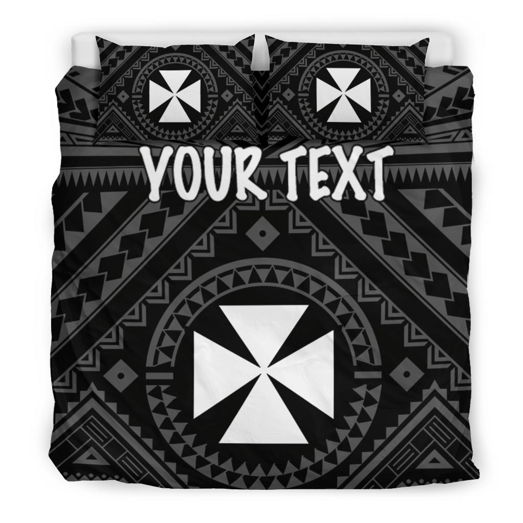 Wallis and Futuna Personalised Bedding Set - Wallis and Futuna Seal With Polynesian Tattoo Style - Polynesian Pride