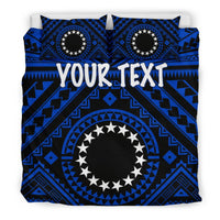 Cook Island Personalised Bedding Set - Seal With Polynesian Tattoo Style ( Blue) - Polynesian Pride