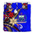 Samoa Bedding Set - Tribal Flower With Special Turtles Blue Color - Polynesian Pride