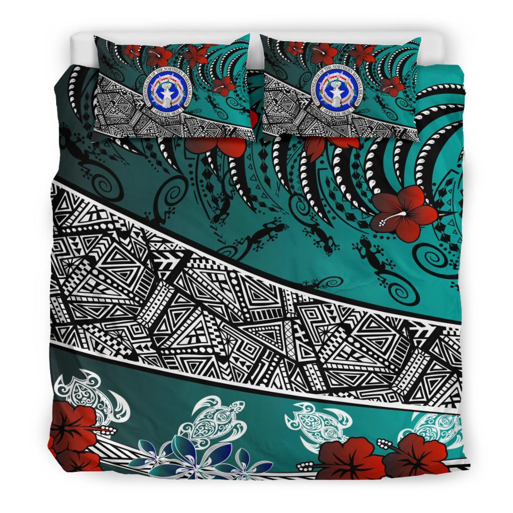 Northern Mariana Bedding Set - Lizard And Turtle Green - Polynesian Pride