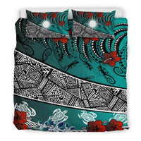 Marshall Islands Bedding Set - Lizard And Turtle Green - Polynesian Pride