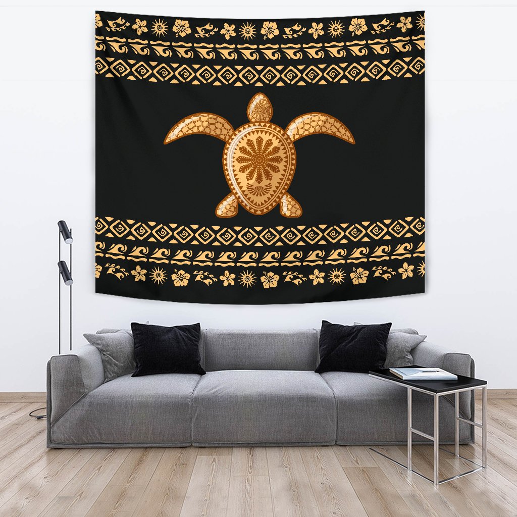 Hawaii Traditional Turtle Pattern Tapestry - Polynesian Pride