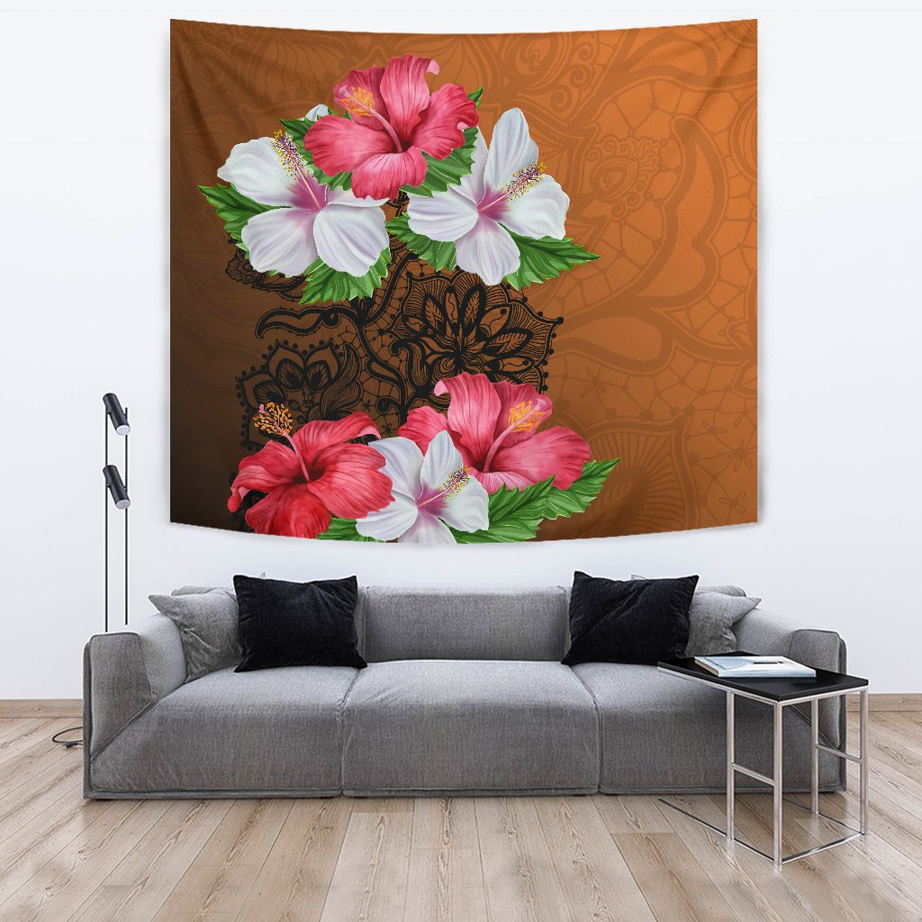 Hibiscus Flower Polynesia Tapestry - Polynesian Pride