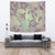 Turtle Colorful Hibiscus Background Tapestry - Polynesian Pride