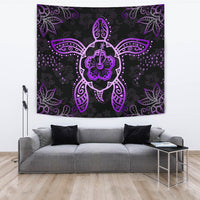 Turtle Hibiscus Violet Tapestry - Polynesian Pride