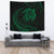 Hawaii Turtle Tapestry - Green - Frida Style Wall Tapestry Black - Polynesian Pride