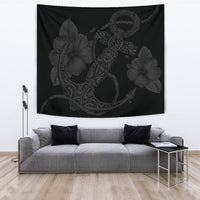 Anchor Gray Poly Tribal Tapestry - Polynesian Pride