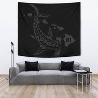 Hawaii Shark Gray Polynesian Tribal Tapestry - Polynesian Pride