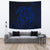 Hawaii Turtle Kanaka Map Hibiscus Poly Tapestry - Blue Wall Tapestry 150cm*150cm Blue - Polynesian Pride