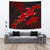 Hawaii Turtle Plumeria Coconut Tree Polynesian Tapestry - Red Wall Tapestry Large 104" x 88" Red - Polynesian Pride
