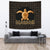 Hawaii Turtle Golden Tapestry Wall Tapestry 150cm*150cm Golden - Polynesian Pride