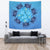 Hawaii Turtle Hibiscus Blue Tapestry Wall Tapestry Large 104" x 88" Blue - Polynesian Pride